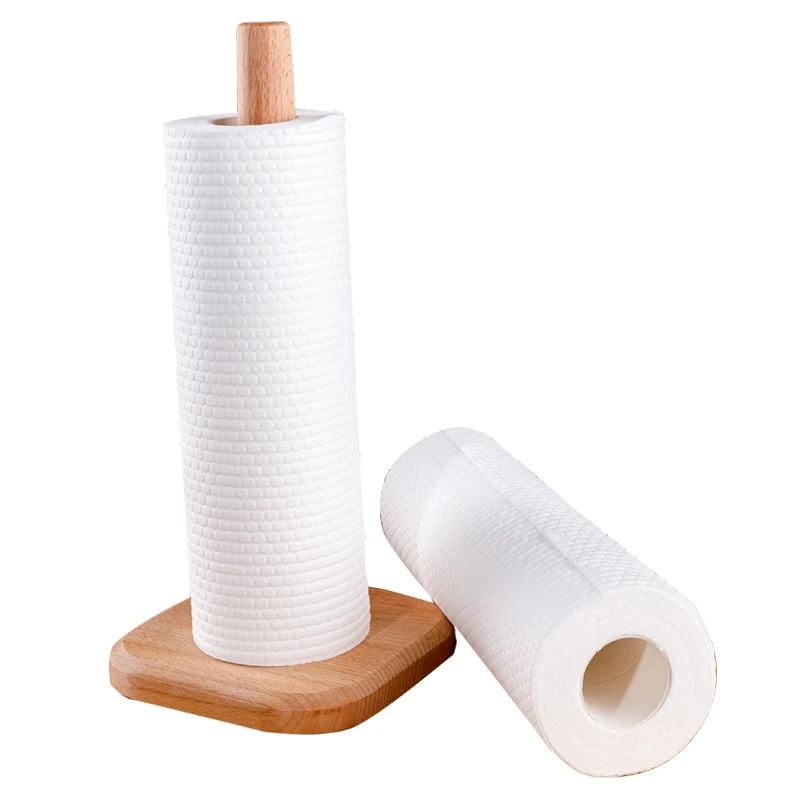 Washable printing lazy rag kitchen dry wet dual use cleaning cloth roll disposable nonwoven unpaper paper towel rag rolls