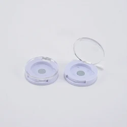 Classic design single plastic palette packaging empty bright white container clear cover eyeshadow case