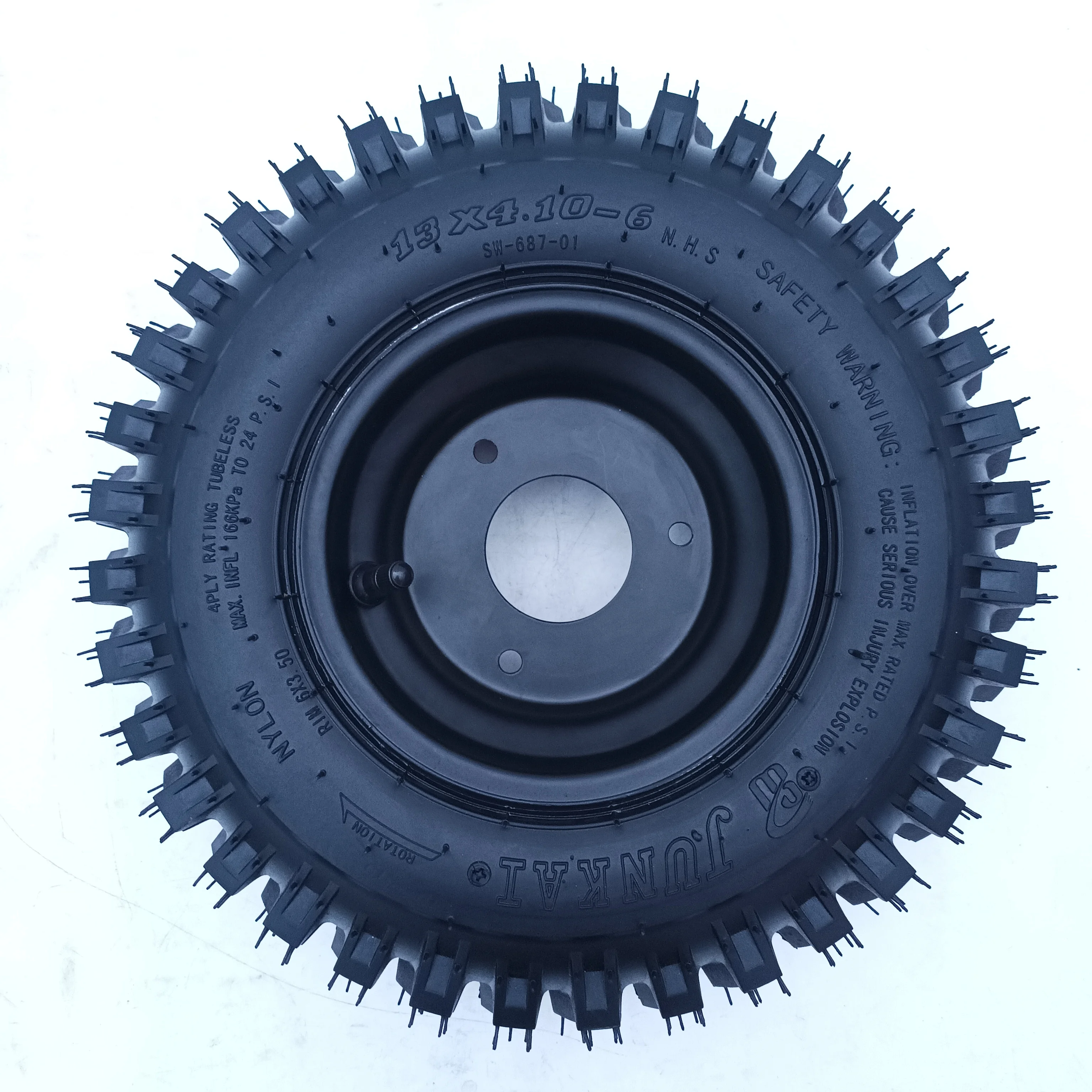 Wholesale Tubeless off-road 13x4.10-6 Rim Wheel for Mini Bike Go Kart ATV UTV Snow Plow Implement Thrower Tire Blower Tyre