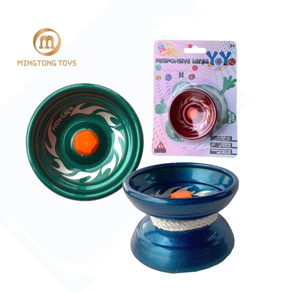 Custom Cheap Kids Boy Professional Competition Retractable Chinese Magic Rolling Bearing Yo Yo Ball Alloy Golden Red Metal yoyo