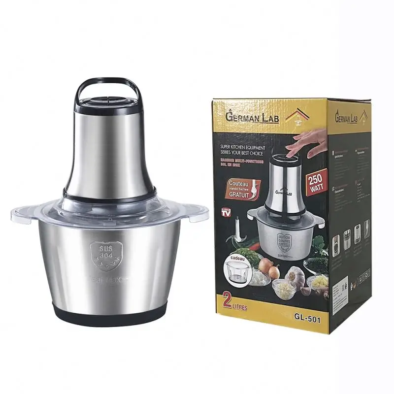 Hot Mixer 2 3L, Stainless Steel Bowl Cooking Pig Crusher Electric Food Grinder for Thailand/