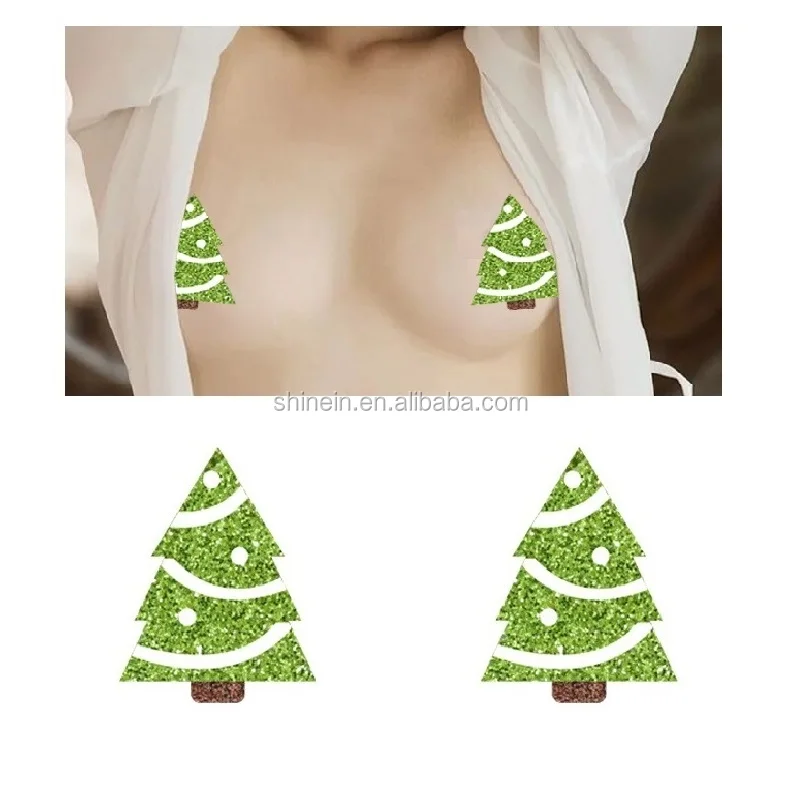 Одноразовые женские блестящие накладки для рождественской вечеринки