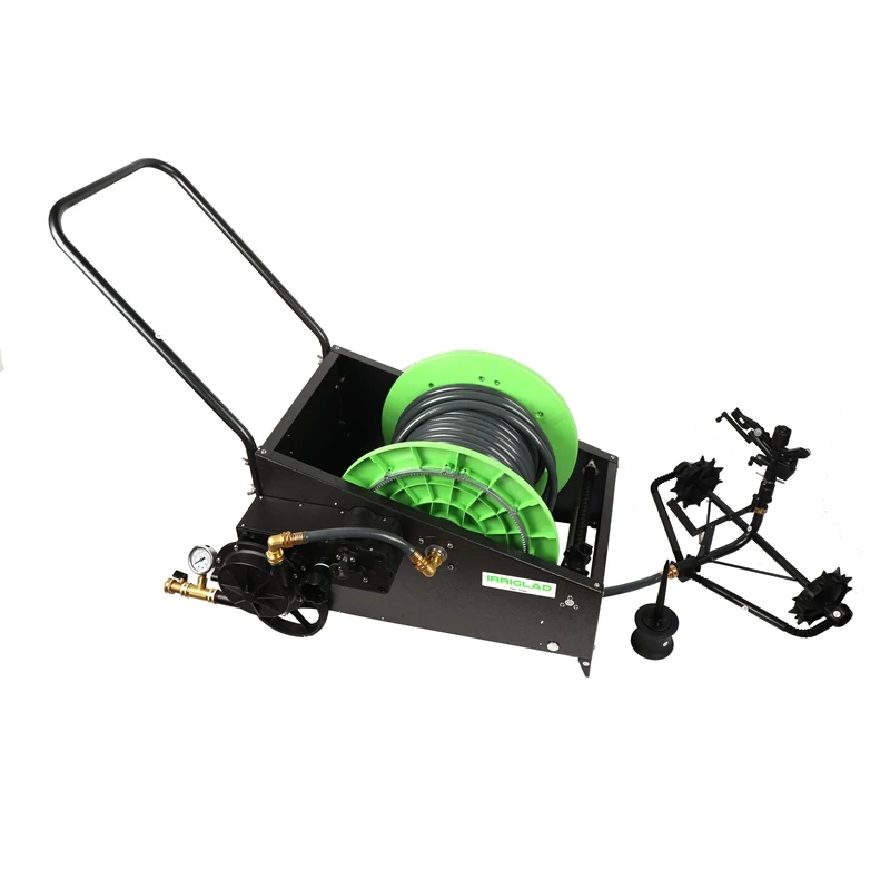 IR-WJBS40 Fully Automatic Water-drive Irrigation Water Cart Sprinkler Irrigation Machine Traveler Water Hose Reel Cart