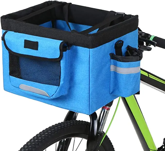 Wear Pet Bike Carrier Resistant Rear Mount Bike Pet Carrier Handlebar Hanging Dog Pet Bicycle Basket Carrier bags