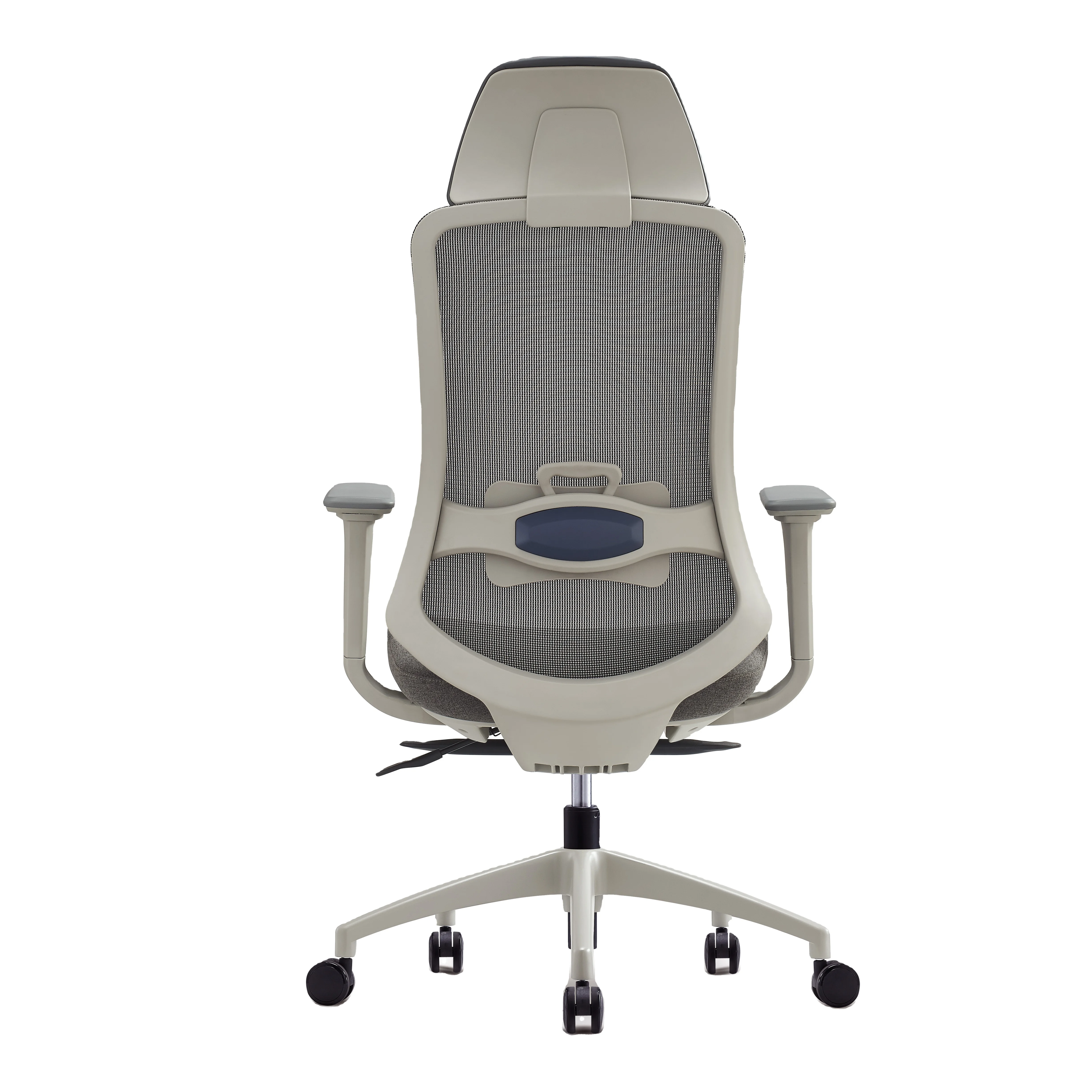 Revolving chair with high back Gas lift system synchronized movement Base with 5 multidirectional casters rotate freely