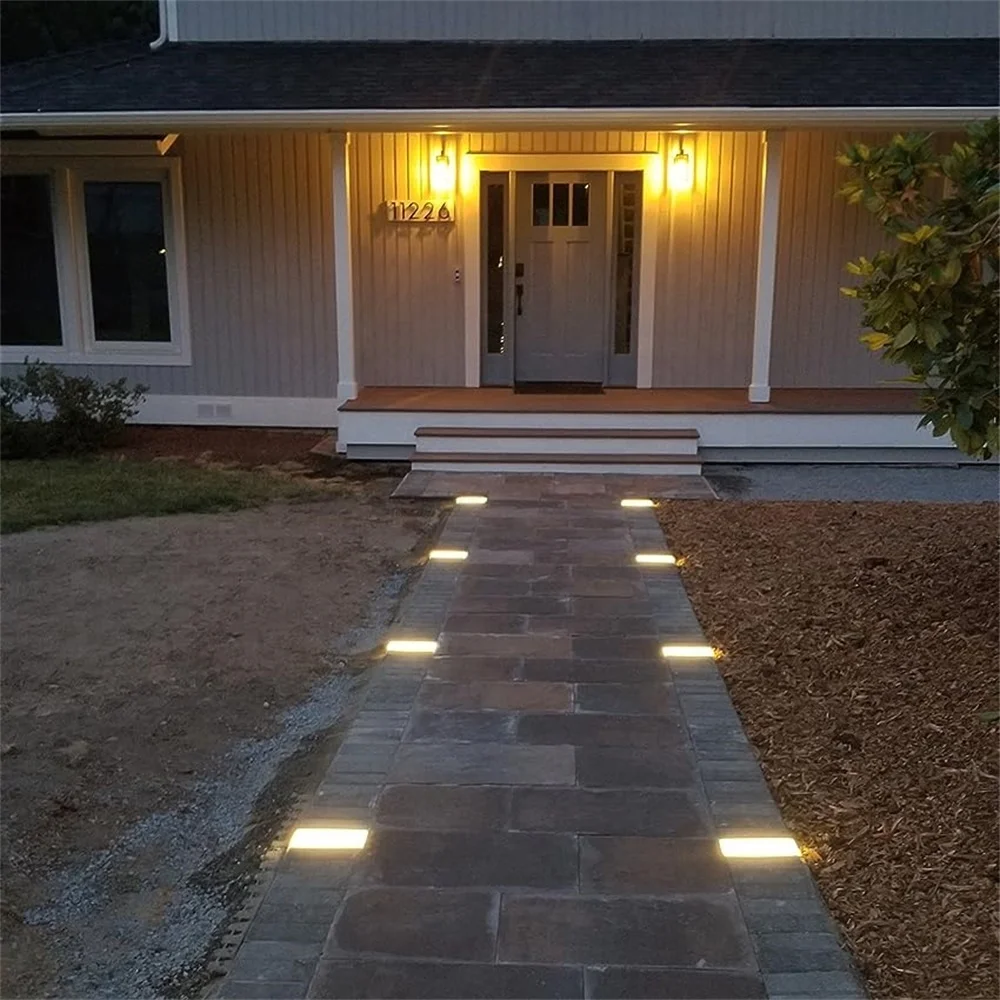 Warm White Recessed LED Floor Tile Lamp DC12V Outdoor Waterproof Underground Light Stainless Steel LED buried light