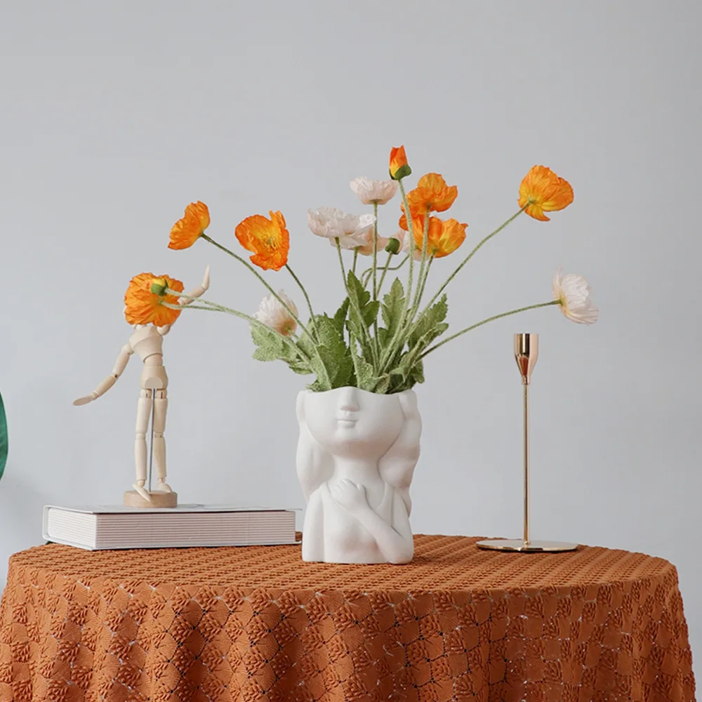 Wholesale  modern white ceramic vases for home decor porcelain ceramic vase