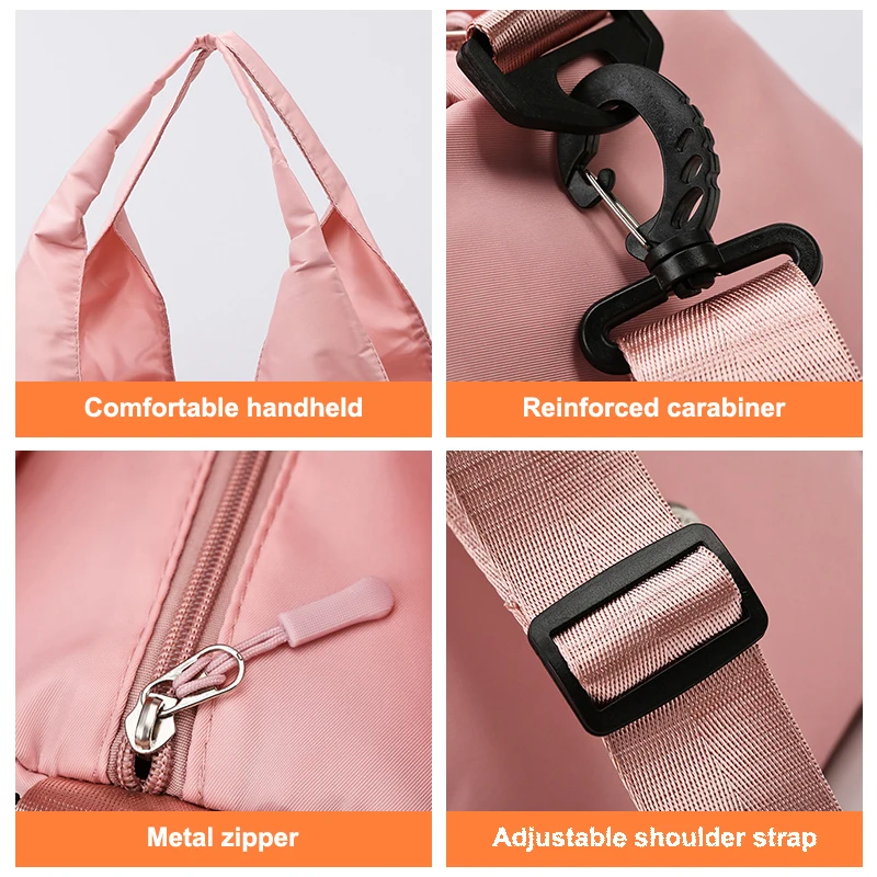 Factory Direct Sell Large Capacity Yoga Bag With Shoes Pocket And Dry Wet Separately For Women And Ladies `