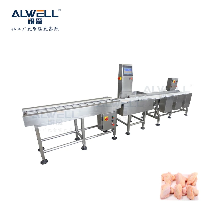Best sale auto waterproof grader steak seafood chicken sorting machine for meat and fish grading weight sorter machine