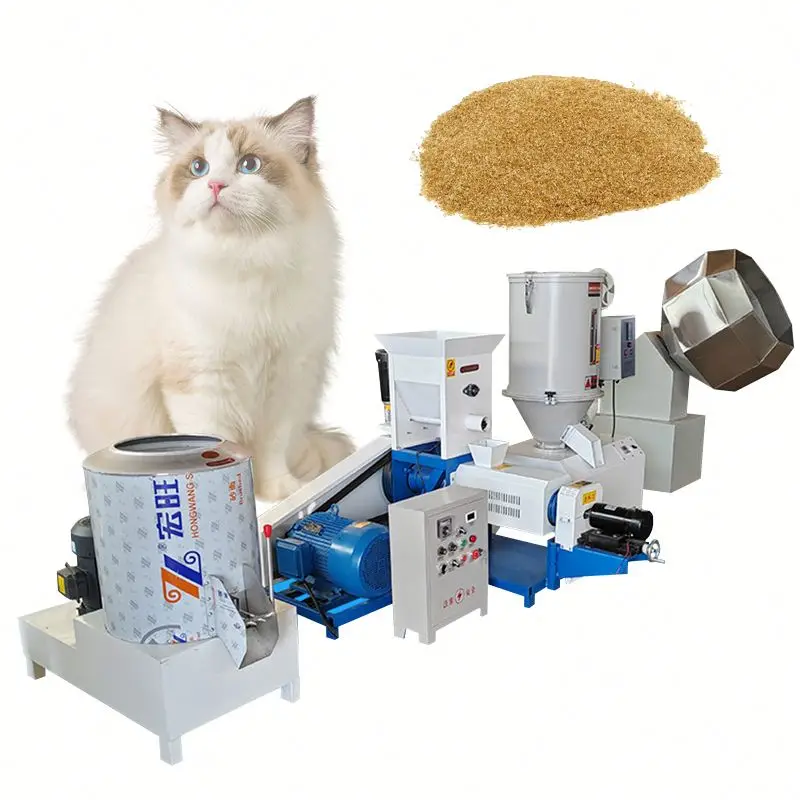 150-3000 kg/h Pet Dry Food Processing Line Dog Cat Granules Kibble Pellet Foods Production Machine