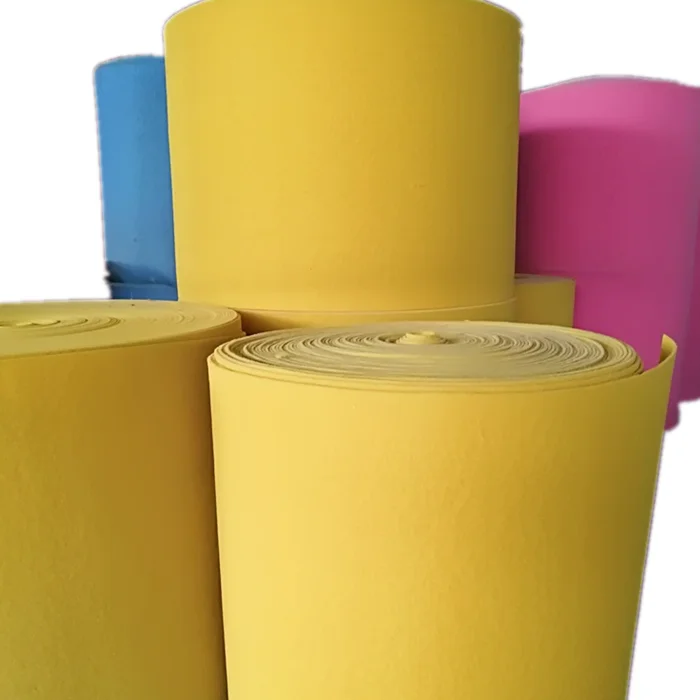 kitchen washing Raw material abrasive green heavy-duty cleaning scouring pad rolls foam scouring pads