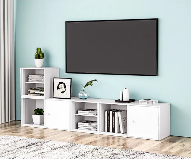 Free Combination Book Organizer for Kids Solid and Durable Cabinet Small Book Shelf Cream Style File Cabinet Short Bookcase