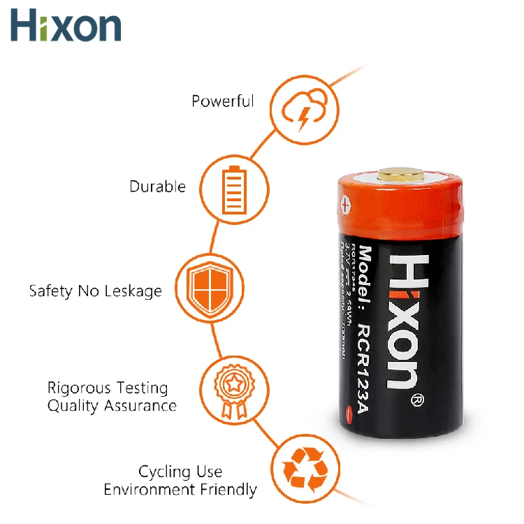 Rechargeable CR123A Lithium Battery 3.7V 700mAh 16310 for Arlo Wireless Camera