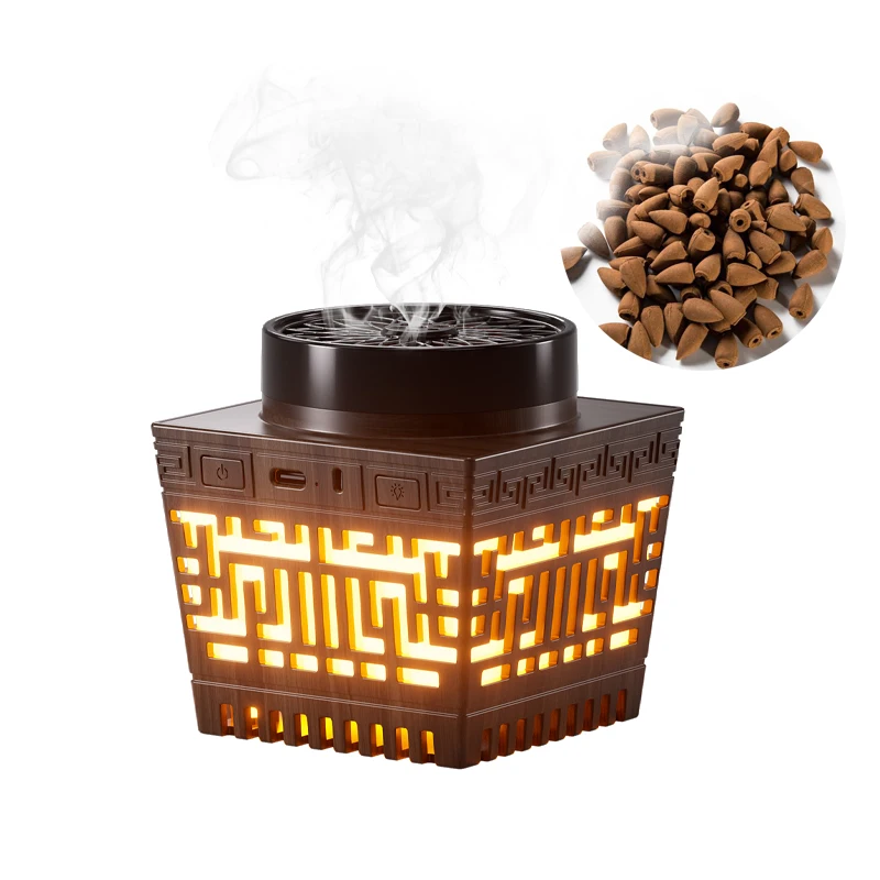 USB Electronic Incense Burner Portable Arabic Incense Holder Mini Electric Aromatherapy Diffuser Muslim Electric Bukhoor Burner