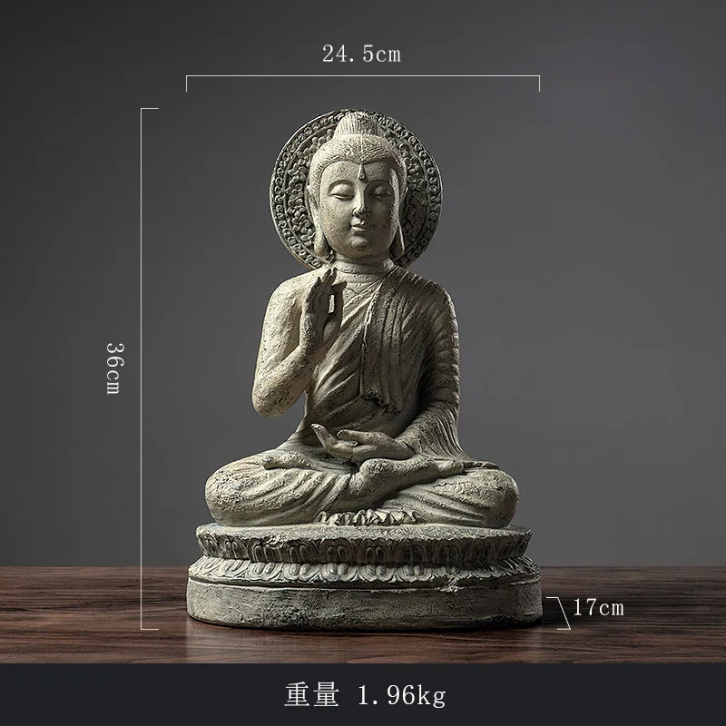 Resin Buddha Head Bust Sculpture  For Home Decoration  Ornaments Handcraft