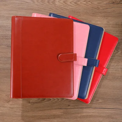 Business Document Holder Portfolio Binder Stationery Leather Padfolio File Folder with Tablet