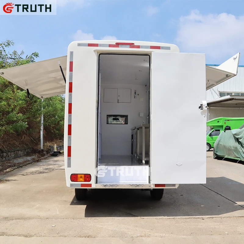 New Caravan Fast Food Car Mobile Kitchen Coffee House Ice Cream Hot Dog Gas Petrol Cart Gasoline Food Truck