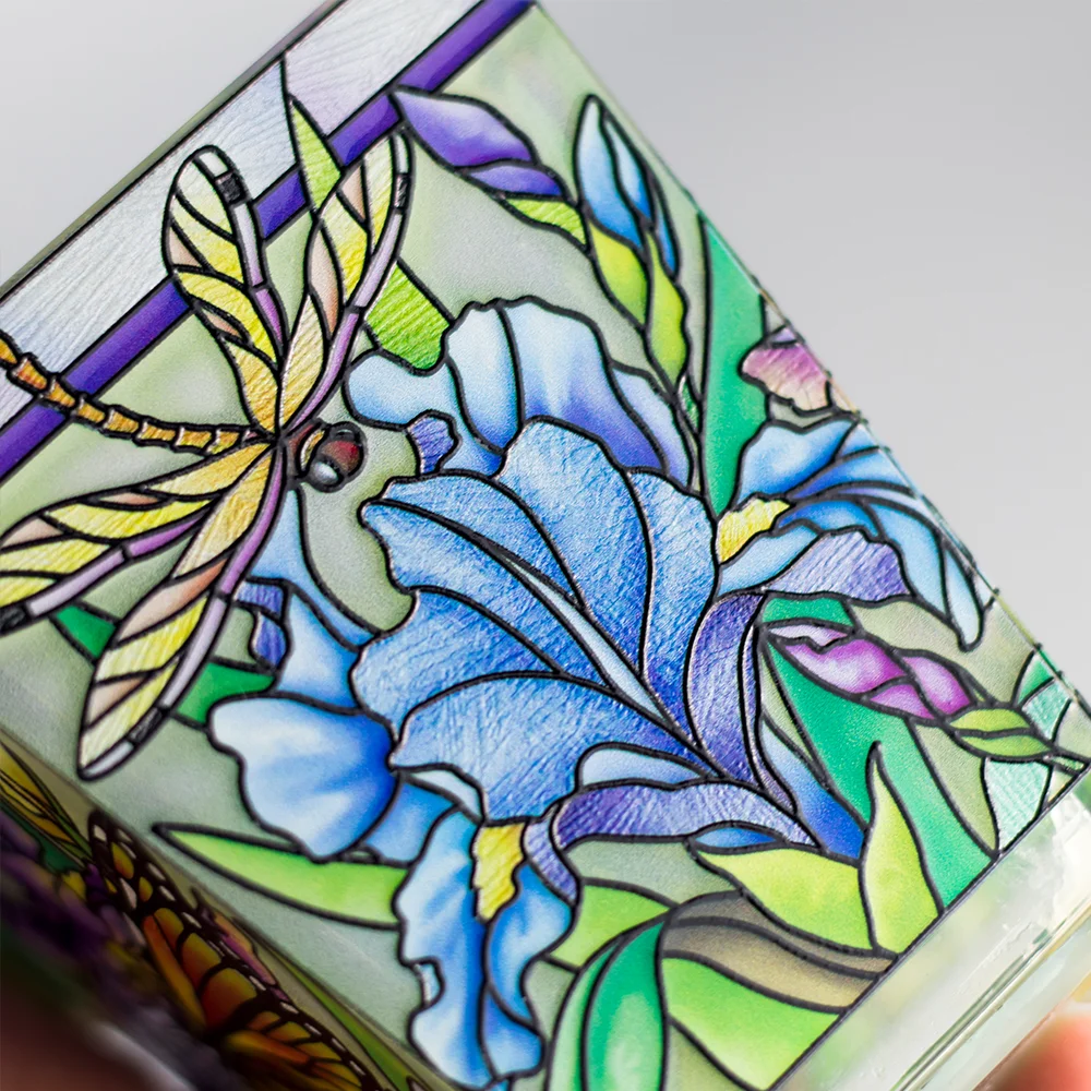 Clear Crystal Candle holder 3D  Candle Holder Vase Amphibious vase and Clear Stained Glass Gift Glass Candle Jar Home Decor