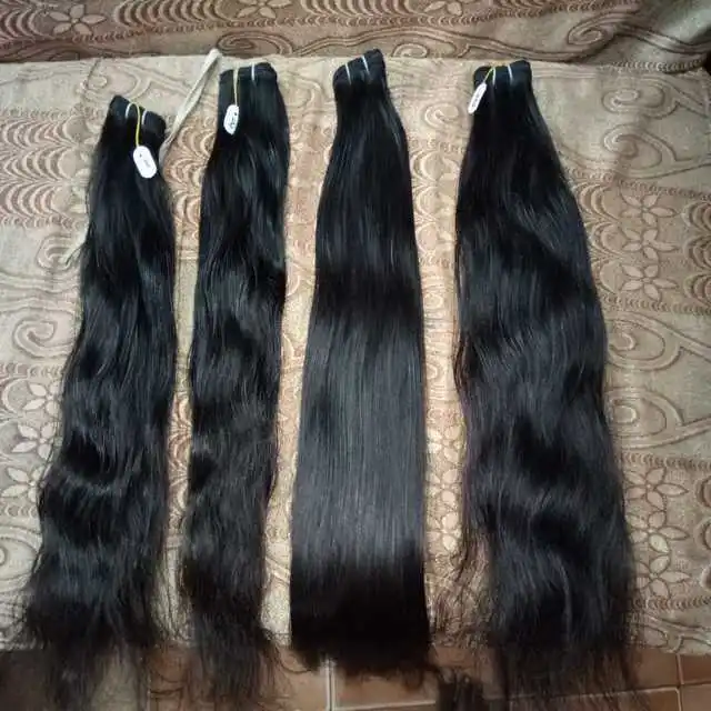 Rain Exports Wholesale Single Donor Unprocessed Virgin Cuticle Aligned Raw Indian Temple Human Hair in India