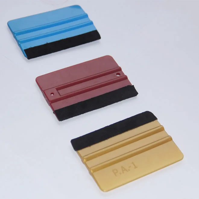 Blue Gold Window Tint Film Vinyl Sticker Install Squeegee Tools