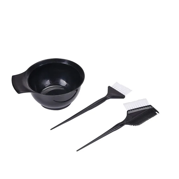 Пластиковый Комплект из 3-х предметов из Перми и крашение салонное оборудование класса люкс миска для смешивания с краска для волос гребень