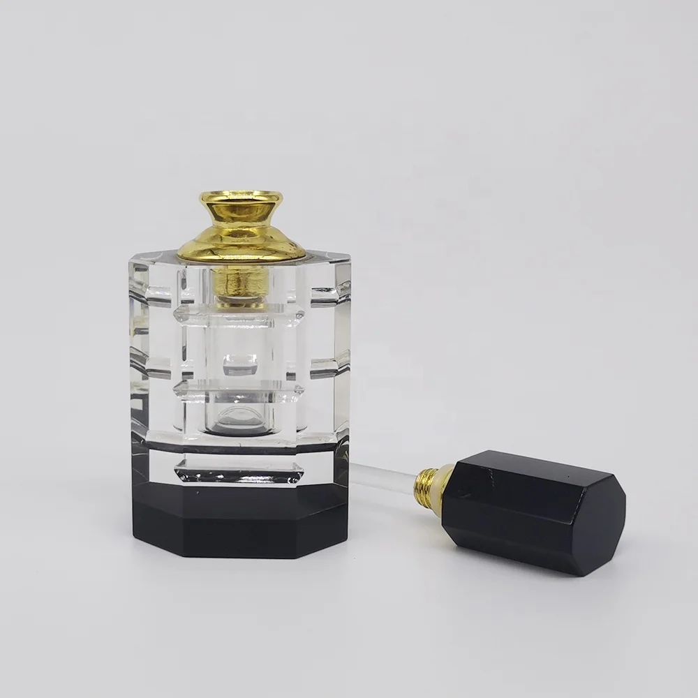 Arabian Empty 6ml Essential Oil Bottle Crystal Perfume Oud Aroma Bottles With Glass Stick