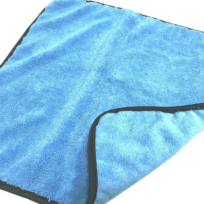 
40x40cm 380gsm car use microfiber towel dual pile microfiber cleaning cloth car polishing cloth 