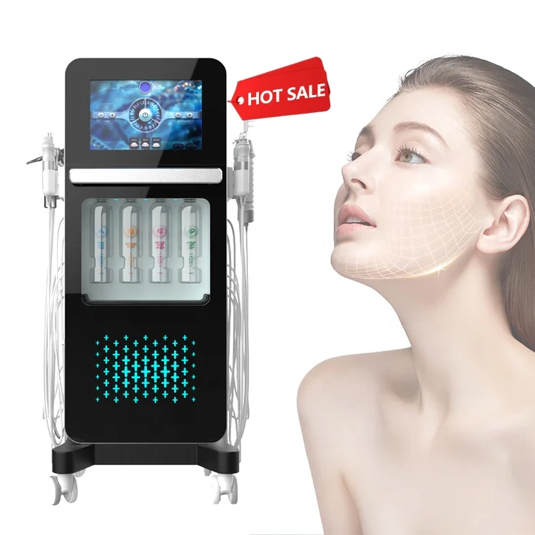 Newest Skin Rejuvenation Anti-Wrinkle 17n1 Crystal Diamond Microdermabrasion 17 Functional Diamond Dermabrasion Vacuum Meter