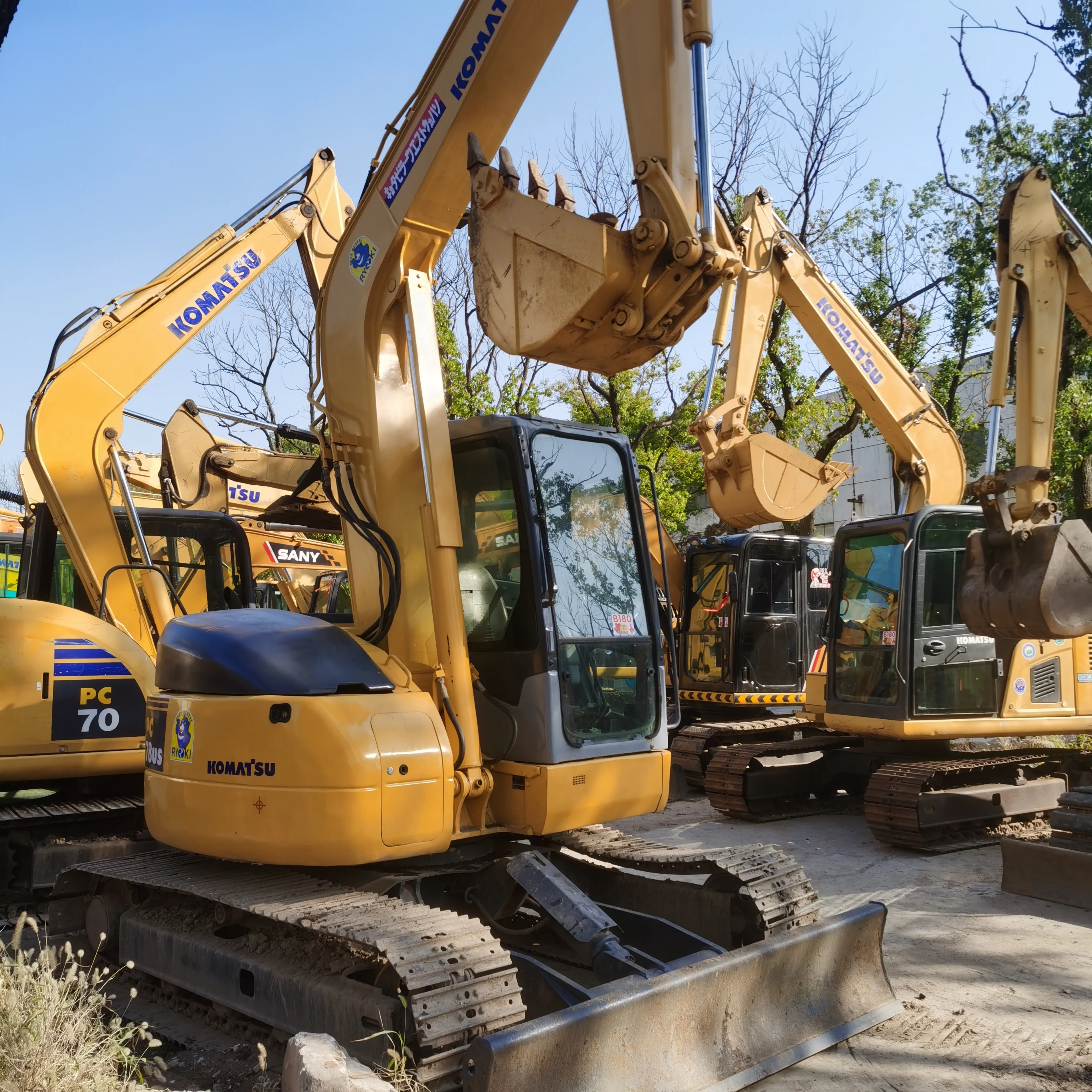 Used mini crawler Excavator 7.8t Japanese Komatsu PC78 railway construction machinery soil bagger load and unload dump truck