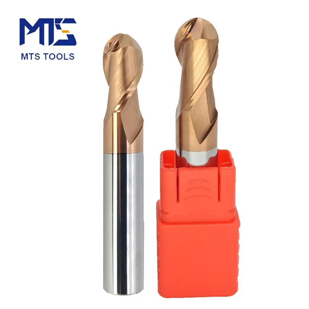 hot carbide spheric milling cutter amana cnc bits aluminum router bit HRC55 2 flute ball nose end mill 4mm alu power end mill