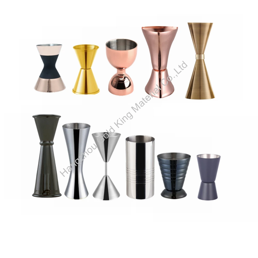 Food Grade 0.5oz/1oz 1oz/2oz Japanese Style Bar Jigger With Measurement Stainless Steel 304 Slim Ring Vodka Gin Cocktail Jigger