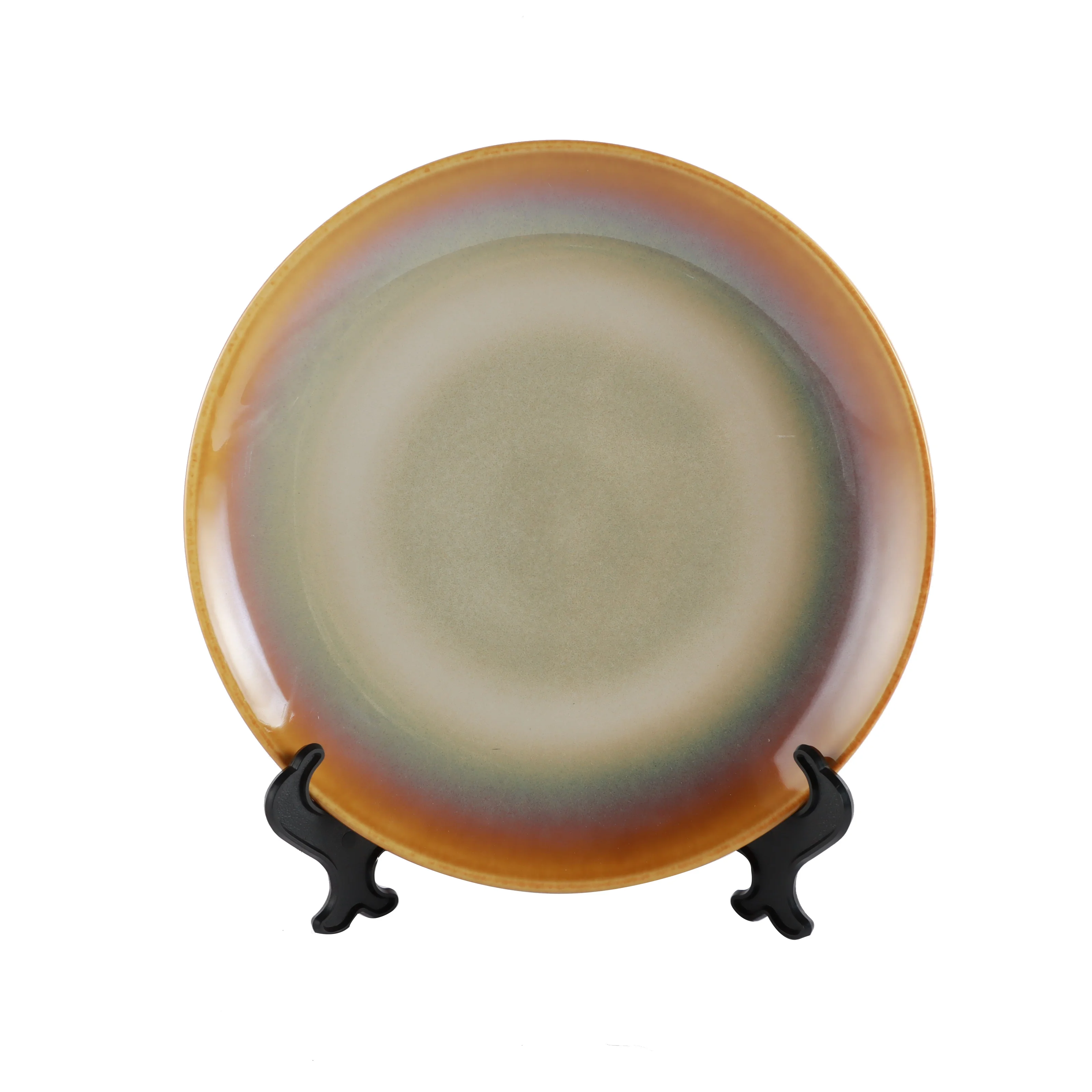 LZ Bangkok Brown Honey Ingot Bowl New Bone China Kiln Variant Salad and Soup Plate for Hotel and Home Use for Parties
