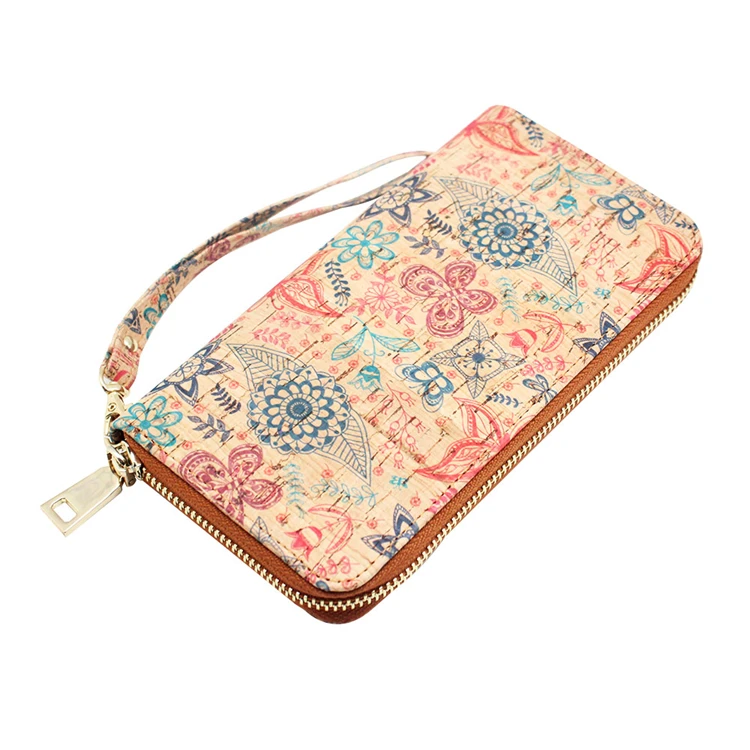 Handmade New Trending Eco-friendly Small MOQ Cork Cardholder RFID Ladies Wallet Purse with Strap and Coin Pocket