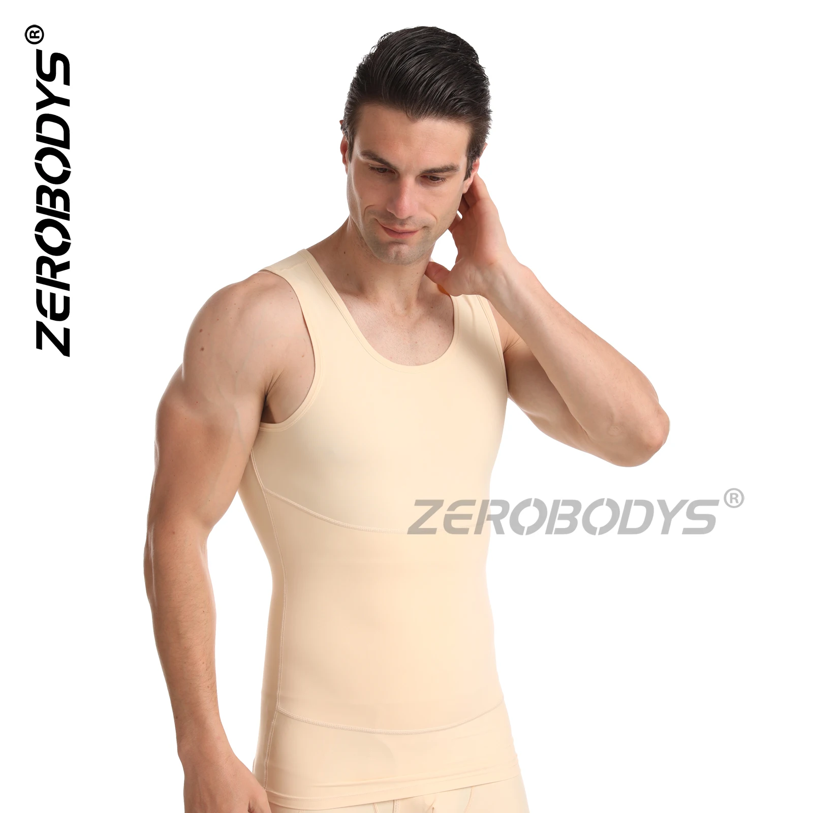Mens Compression Shirts For Body Shaper Black Vest Tight Tummy Underwear Tank Top Shapewear