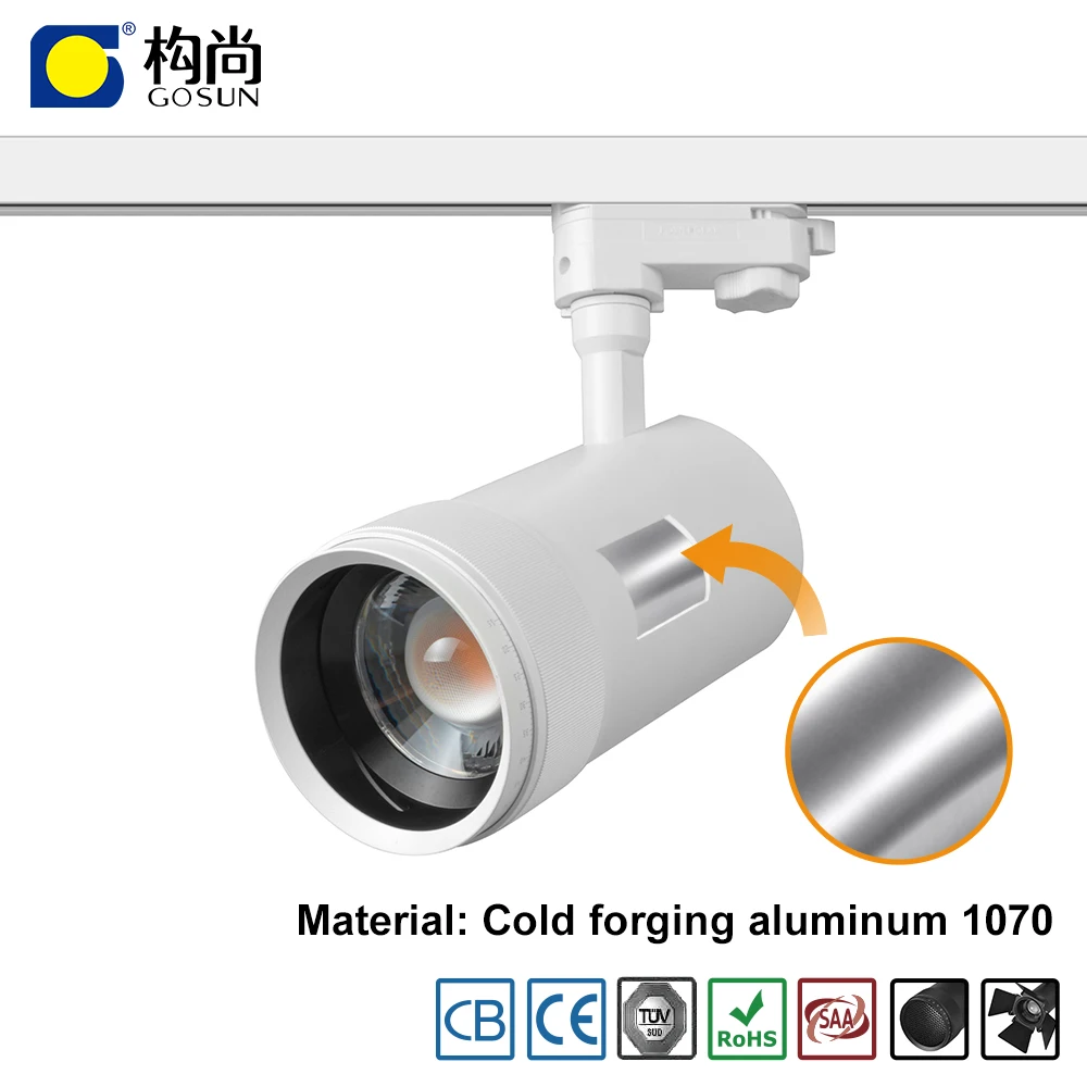 shenzhen led track light factories gosun Built-in spotlights zoomable track light