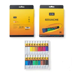 Miya himi 18 colors 12ml custom modern gouache finger paint for kids