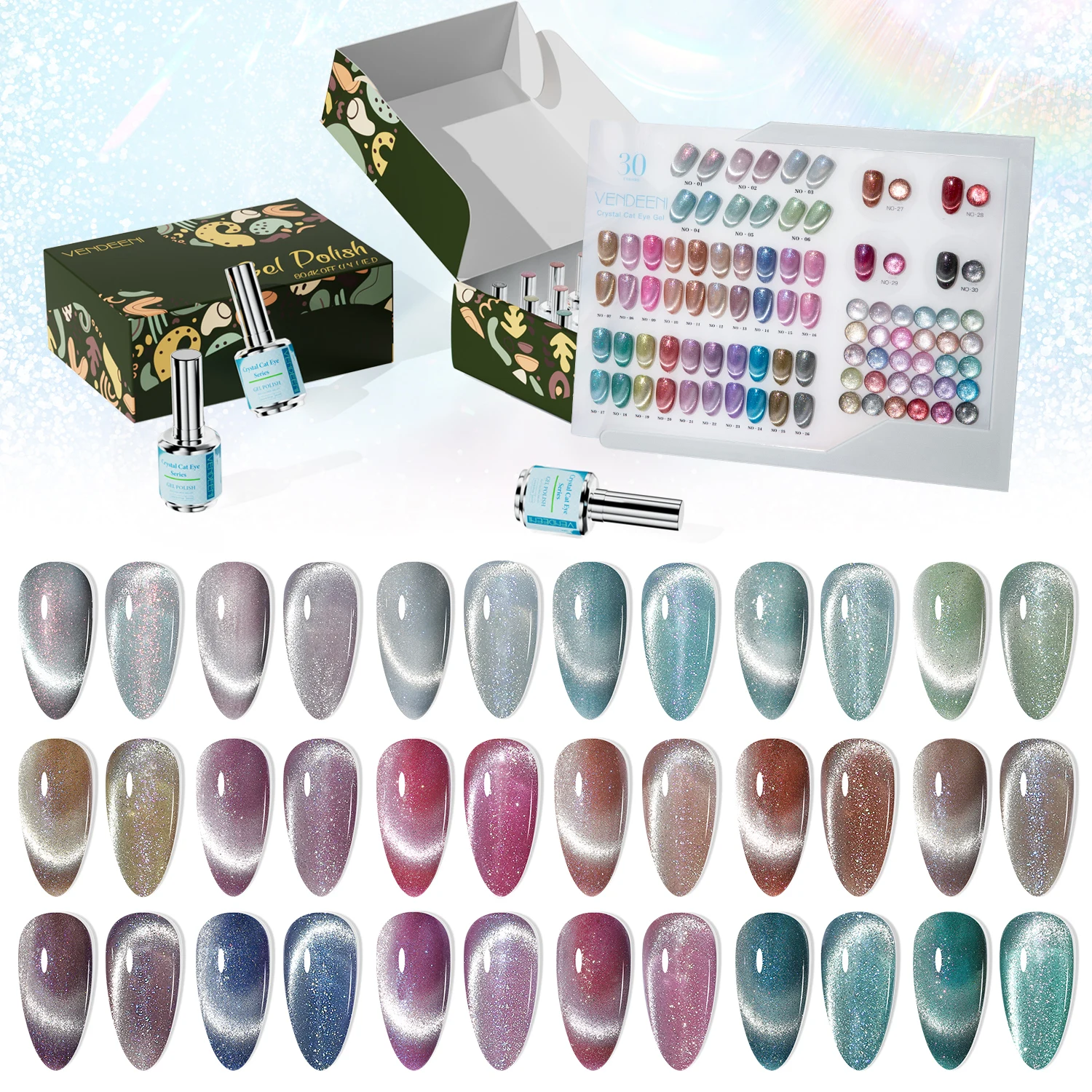 New style 30 colors cat eye gel polish set 15 ml sparkle gel polish non toxic gel nail polish professional wholesale
