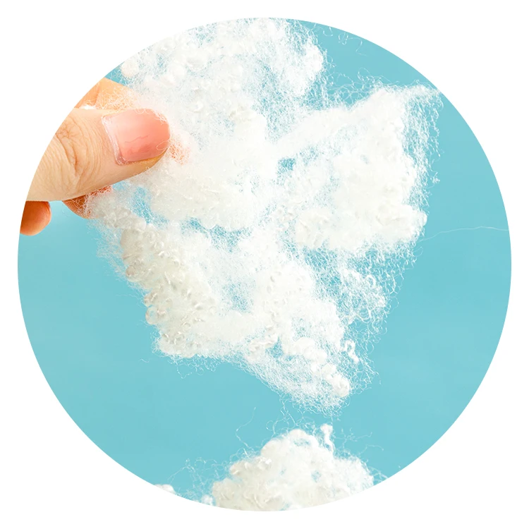 Переработанный силиконизированный полый конъюгированный полиэстер прокладка лавсан 3d * 64 мм наполнение диваном из