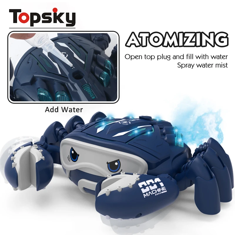 Electric Cartoon Robotic Crawling Crab Toys Battery Operated Universal Induction Walking Movement Educational Crawling Crab Toys