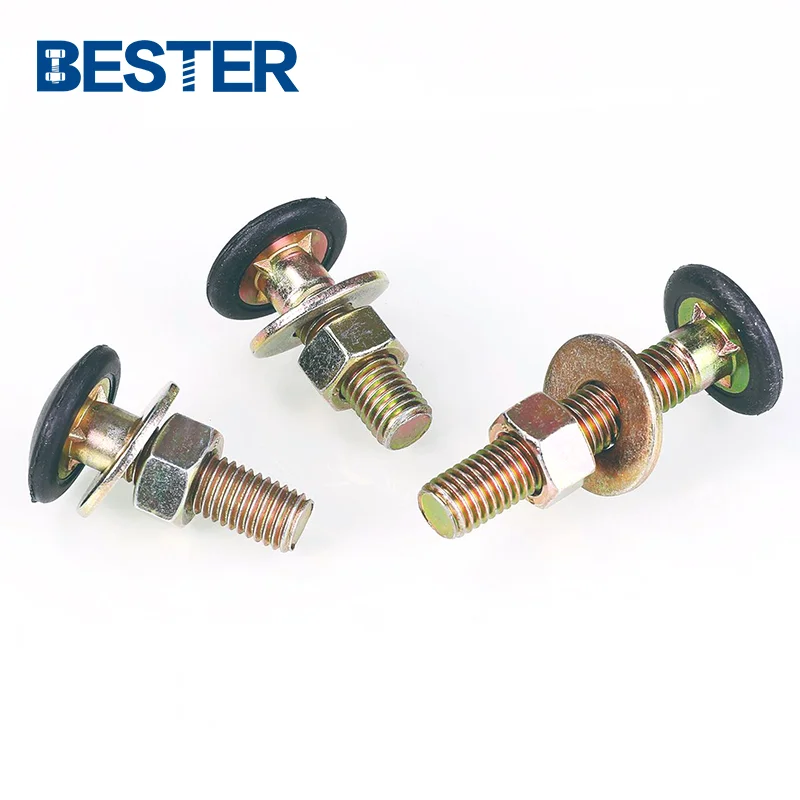 Plastic Capped Water Proof Hot DIP Galvanized Round Head Cup nibbed finned Silo tank bolt