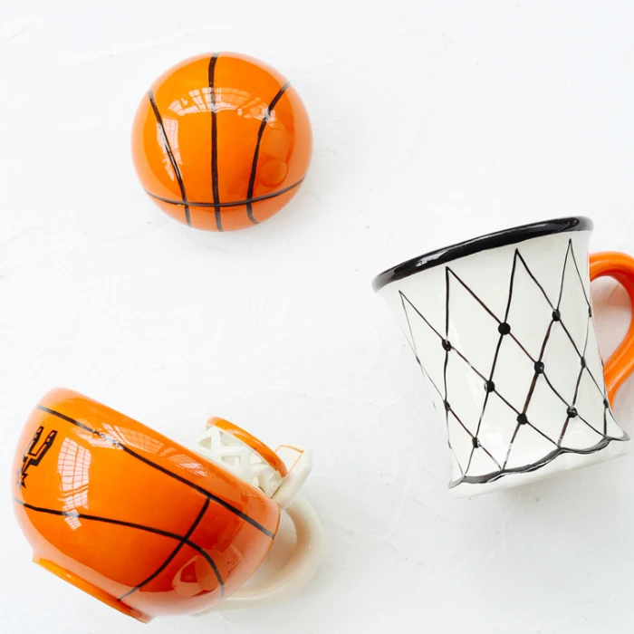 
soccer ball mug drinking cups unique shape ceramic coffee mugs 