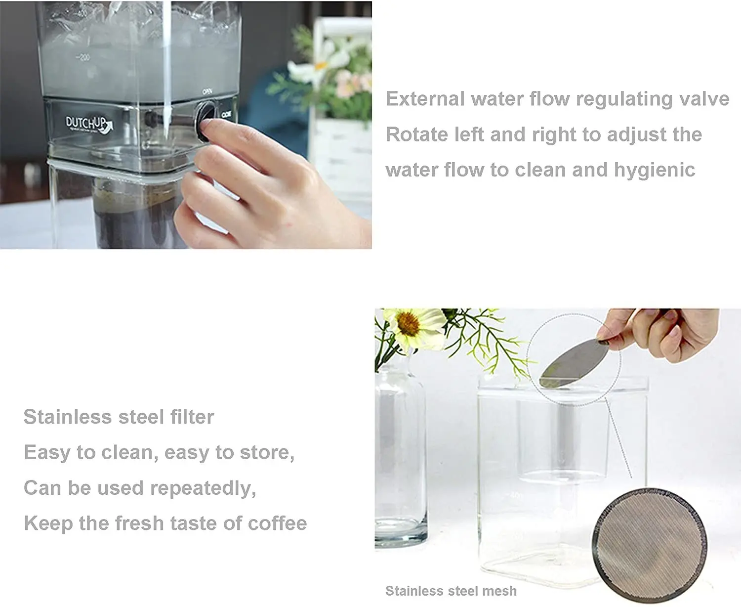 Coffee Machine Ice Drip Pot Portable Maker Cold Brew Dripper Iced Brewer Manual Integrated Stainless Steel FilterOther