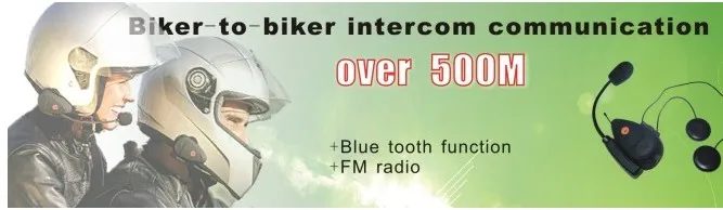 Motorcycle helmet BT with intercom up to 500 meters
