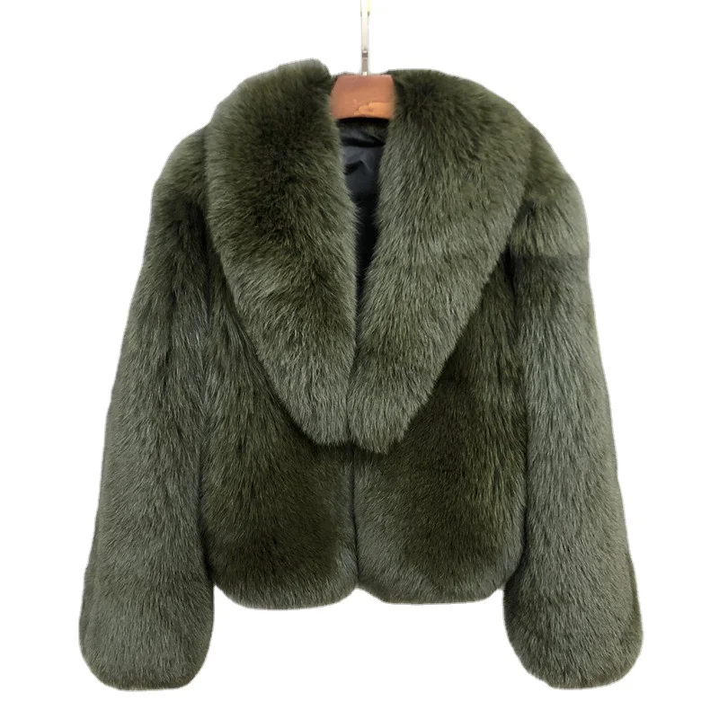 Custom Winter Warm Fur Jacket Men Luxury Fluffy Fur Parka Real Fox Mens Fur Collar Coats