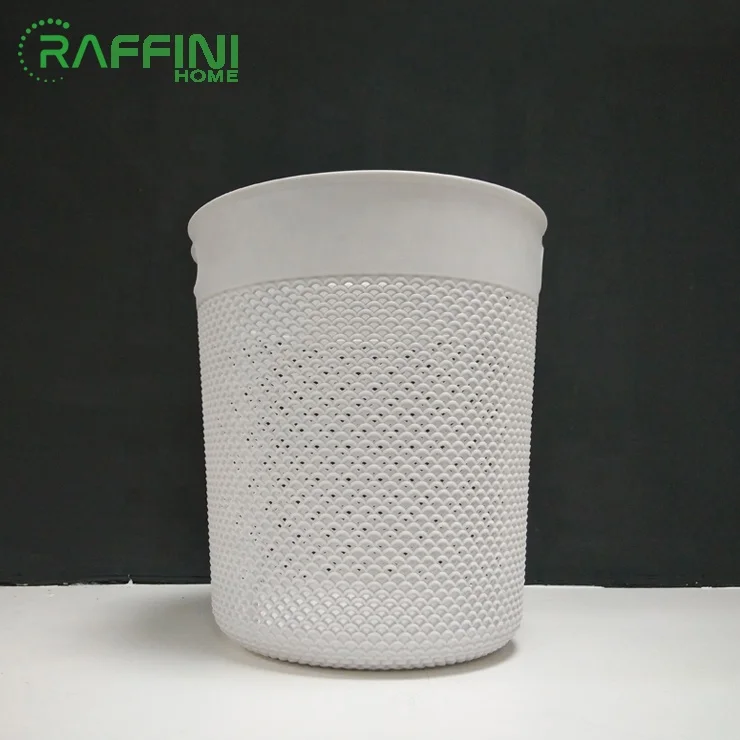 
Customized Storage Baskets Home High Quality Office Organizer Black Trash Paper Basket Organizer PP Rubbish Bin Plastic 