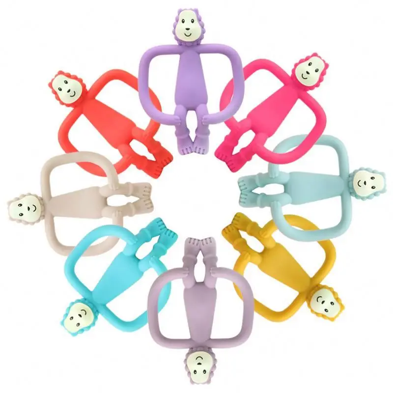 New Custom Baby Toys Animals Cartoon Teether Pendant BPA Free Silicone Teether