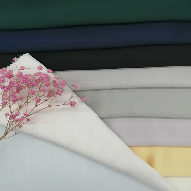 HOT SELLING ARMANI SATIN SILK WOVEN POLYESTER FABRIC