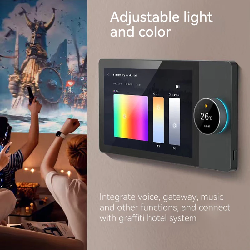 Tuya smart home система контроля доступа Wi-Fi и многофункциональный 8 дюймов сенсорный экран Zigbee концентратор шлюз в настенным кронштейном 2