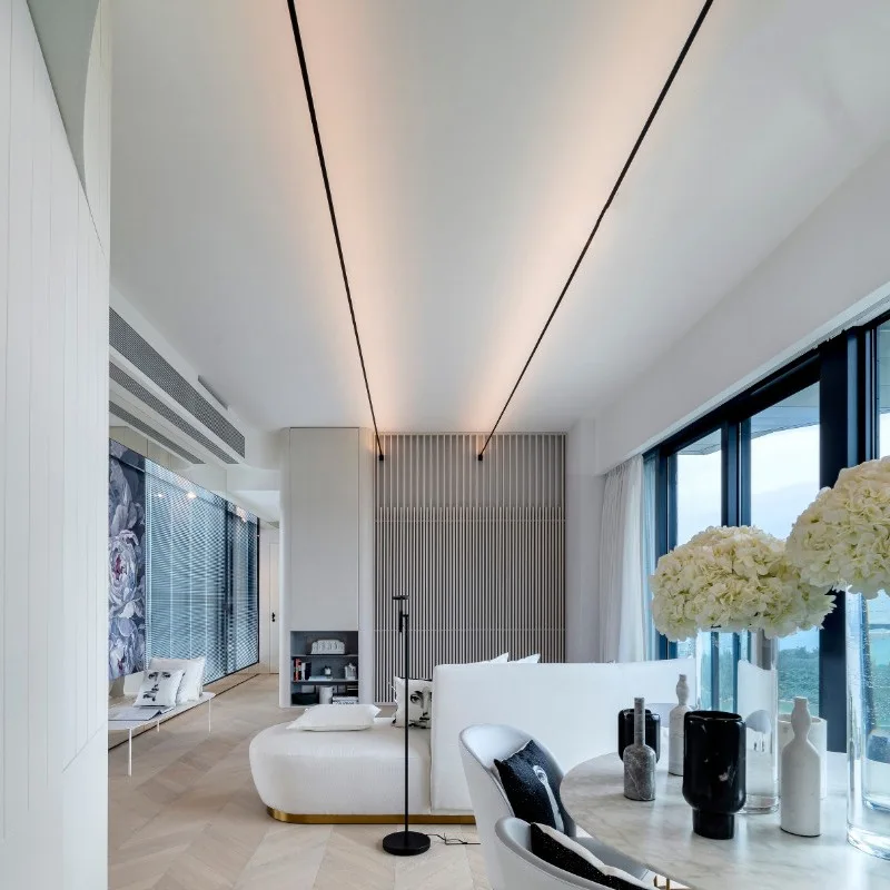 Крепежный базовый комплект линейный свет Черное круглое основание индивидуальная длина линейное освещение с поворотом на 360 градусов