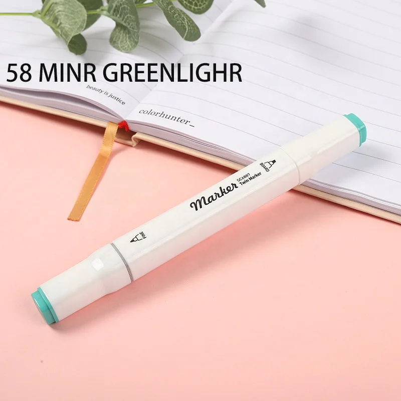 24Colors Wholesale Non-Toxic Alcohol Marker Dual Nib Color Marker Pen